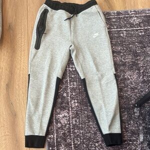 Nike Gray and Black KTech Fleece Joggers